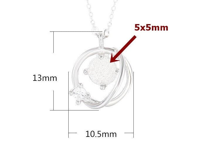 Crystals Circle Round Plate Pendant Blank Setting Sterling Silver White Gold Fine 925 5x5mm For One Stone Four Prongs DIY Jewelry Wholesale