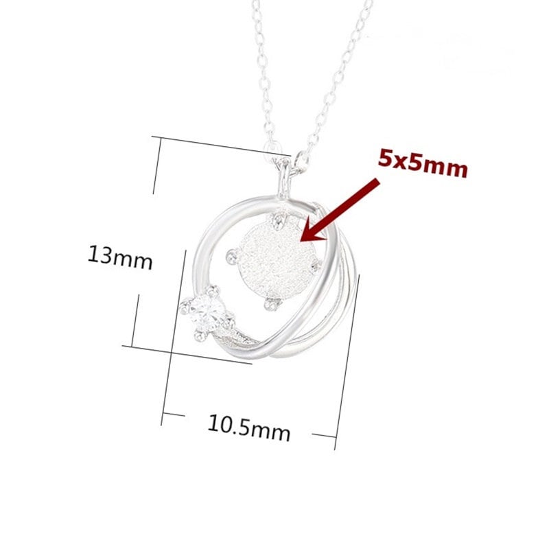 Crystals Circle Round Plate Pendant Blank Setting Sterling Silver White Gold Fine 925 5x5mm For One Stone Four Prongs DIY Jewelry Wholesale