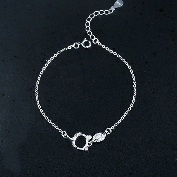 Crystals Fox Oval Base Chain Bracelet Setting Tray Bulk Sterling Silver Fine 925 7x8mm For One Stone Bead Adjustable DIY Jewelry Wholesale