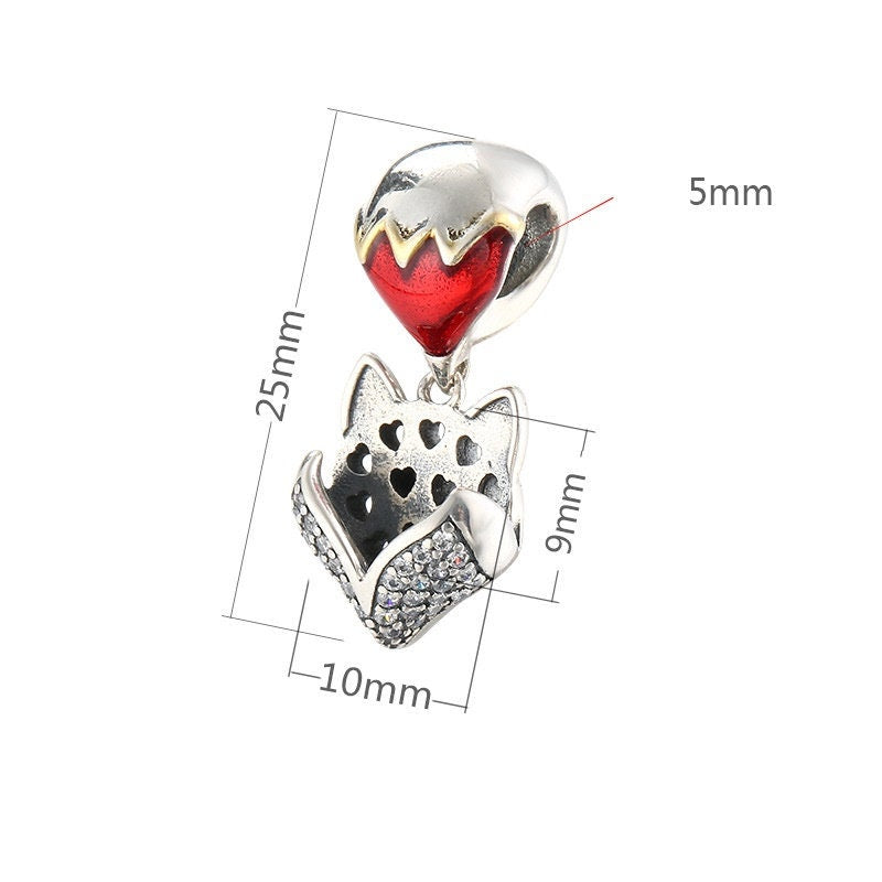 Retro Fox Shape Round Base Pendant Setting Tray Bulk Sterling Silver Fine 925 9x10mm For One Stone Bead No Prongs DIY Jewelry Wholesale