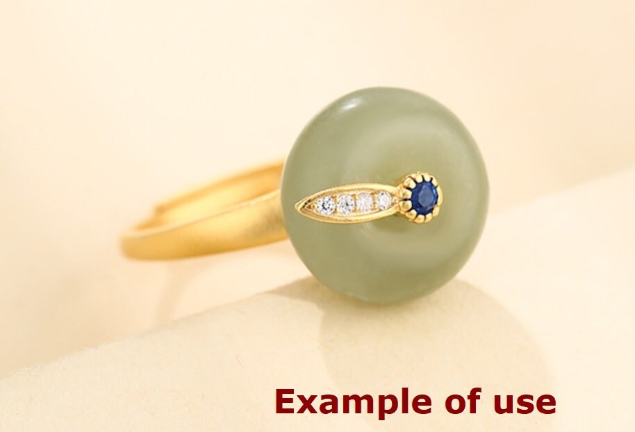 Ring Blank Setting 1pc Sterling Silver 925 Round Leaf Pin Base Fine Crystals Gold 7.5mm For One Pearl Bead Adjustable No Prongs Wholesale