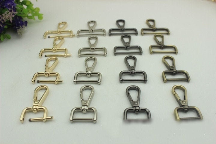 Swivel Lever Snap Hook 1/10pcs Bag Hardware Metal Spring Trigger Lobster Clasp Clip Gold Silver Bronze 38 32 25 20 16mm Purse Handbag Making