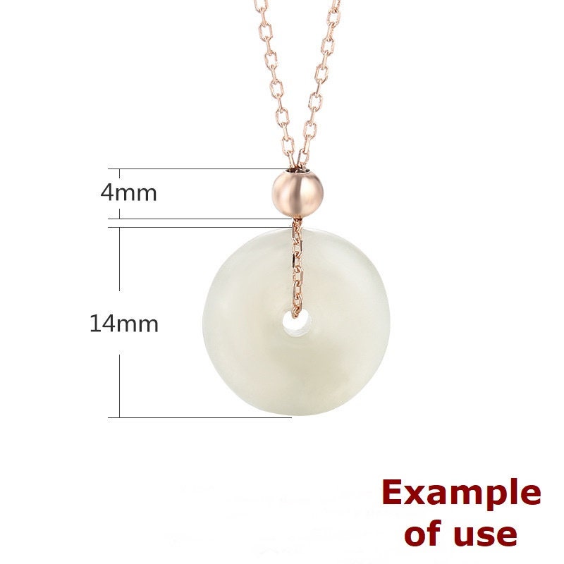 Chain Necklace Loop Base Pendant Setting Sterling Silver White Rose Gold Fine 925 40 45cm For One Donut Bead No Prongs DIY Jewelry Wholesale