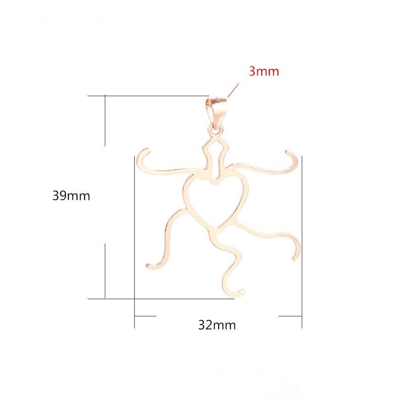 Bendable Adjustable Base Pendant Setting Sterling Silver Rose Gold Fine 925 32x39mm For One Irregular Bead No Prongs DIY Jewelry Wholesale