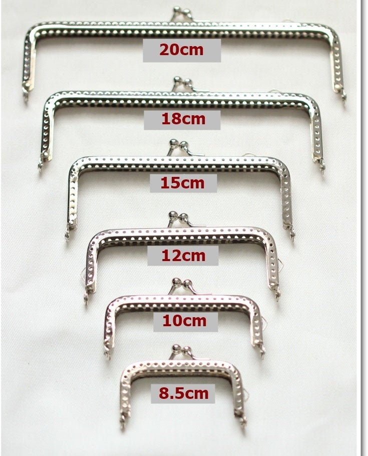 Silver Purse Frame Metal Vintage Pattern Snap Clasp For Bag Sewing Clutch Handbag Making Findings Hardware Supply Accessories 6-20cm