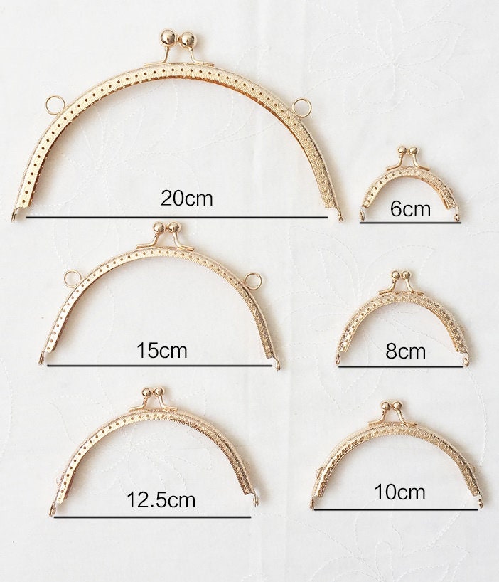 Rose Gold Arch Purse Frame Metal Vintage Pattern Snap Clasp For Bag Sewing Clutch Handbag Making Findings Hardware Supply Accessories 6-20cm