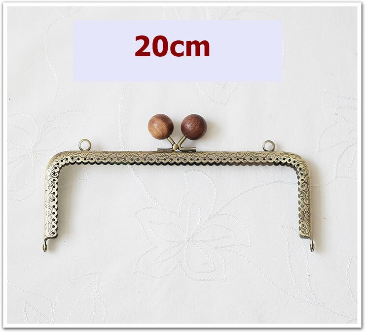 Antique Bronze Purse Frame Metal Vintage Brown Snap Clasp For Bag Sewing Clutch Handbag Making Findings Hardware Supply Accessories 8-25cm