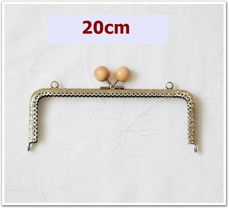 Antique Bronze Purse Frame Metal Vintage Beige Snap Clasp For Bag Sewing Clutch Handbag Making Findings Hardware Supply Accessories 8-25cm