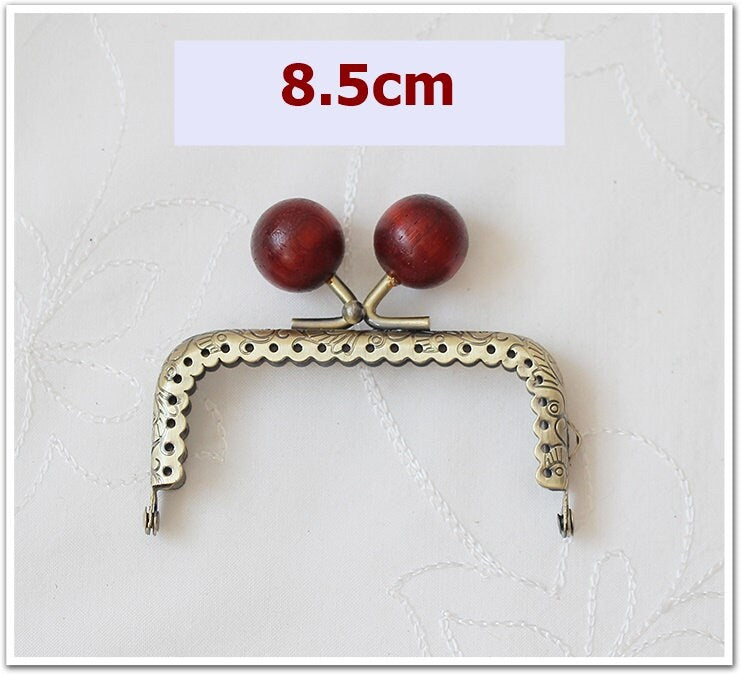 Bronze Purse Frame Metal Vintage Wine Red Snap Clasp For Bag Sewing Clutch Handbag Making Findings Hardware Supply Accessories 8-25cm