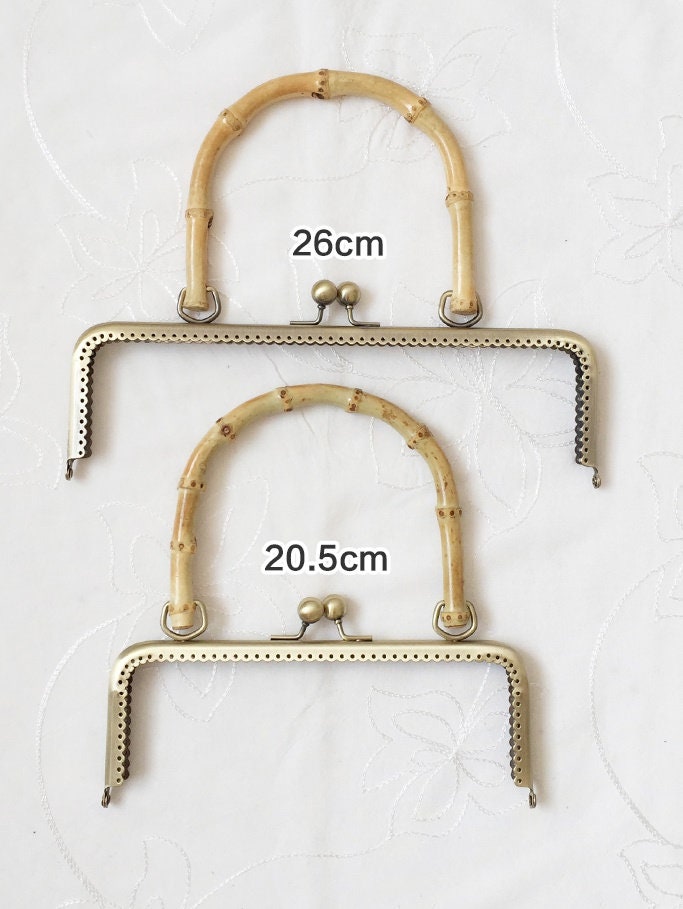 Bronze Bamboo Purse Frame Metal Vintage Pattern Snap Clasp For Bag Sewing Clutch Handbag Making Findings Hardware Supply Accessories 20-26cm