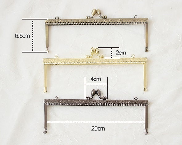 Gold Black Bronze Purse Frame Metal Vintage Snap Clasp For Bag Sewing Clutch Handbag Making Findings Hardware Supply Accessories 20cm