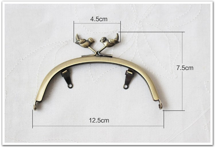 Metal Purse Frame for Bag Handbag Clutch Sewing Making 12.5cm