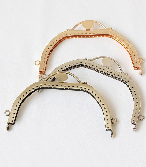 Silver Gold Bronze Purse Frame Metal Vintage Snap Clasp For Bag Sewing Clutch Handbag Making Findings Hardware Supply Accessories 13cm