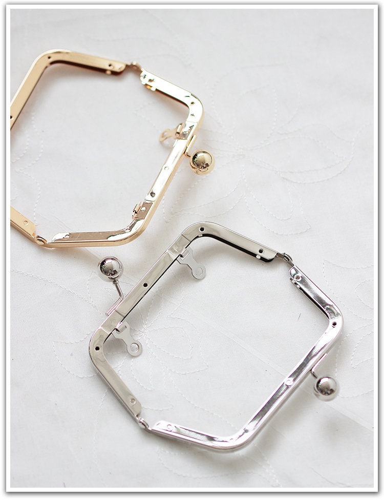 Bag Frame 5 5/8" 14cm Silver Gold Metal Vintage Pattern Snap Clasp Purse Sewing Clutch Handbag Making Findings Hardware Supply Accessories