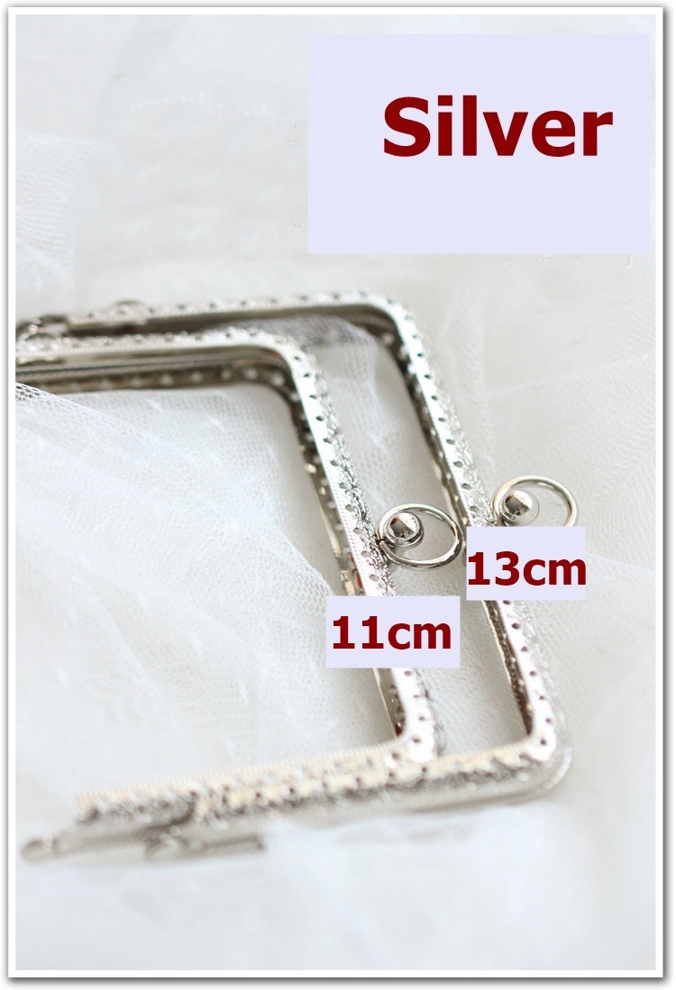 Silver Gold Bronze Purse Frame Metal Vintage Snap Clasp For Bag Sewing Clutch Handbag Making Findings Hardware Supply Accessories 11-13cm