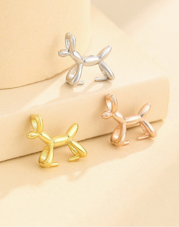 Balloon Dog Clip Pin Base Pendant Setting Sterling Silver Rose Gold Fine 925 3x6mm For One Pearl Bead No Prongs DIY Jewelry Wholesale