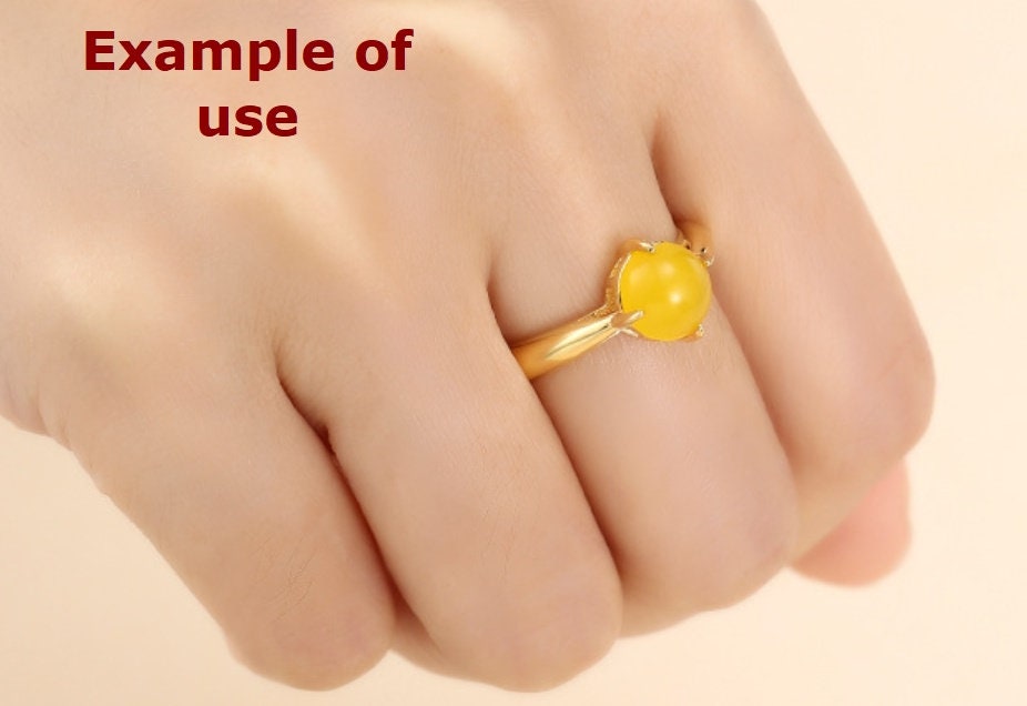 Ring Blank Setting 1pc Sterling Silver 925 5pcs Simple Round Base Gold Fine 3-15mm One Stone Adjustable Four Prongs Wholesale