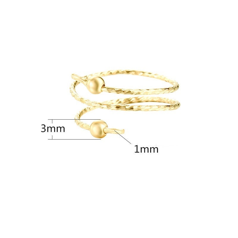 Ring Blank Setting 1pc Sterling Silver 925 Wrap-Around Pin Rose Gold Fine 4-6mm For Two Pearls Beads Adjustable No Prongs Wholesale