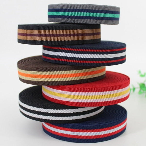 Colored Elastic Band Wide Waistband Webbing Strap Clothing Ribbon Comfort Soft Rubber Trim For Sewing Wholesale 25mm 1 Inch 10 50 Yards