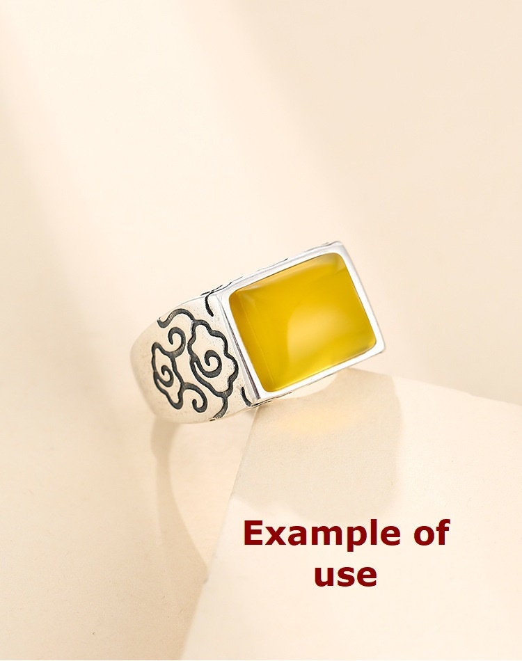 Ring Blank Setting 1pc Sterling Silver 925 Vintage Flower Pattern Rectangle Gold Fine 10-20mm For One Stone Adjustable No Prongs Wholesale