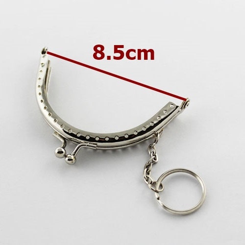 Silver Arch Purse Frame Metal Vintage Pattern Snap Clasp For Bag Sewing Clutch Handbag Making Findings Hardware Supply Accessories 8.5cm