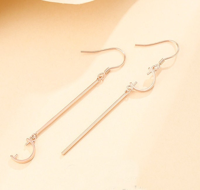 Buckle Clip Hang Earrings Hook Blank Setting Sterling Silver Gold Bezel Fine 925 8-9mm For One Pearl Bead No Prongs DIY Jewelry Wholesale