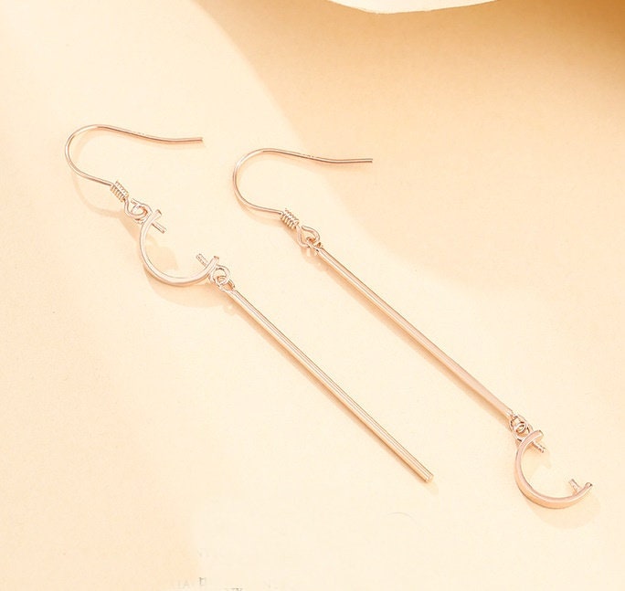 Buckle Clip Hang Earrings Hook Blank Setting Sterling Silver Gold Bezel Fine 925 8-9mm For One Pearl Bead No Prongs DIY Jewelry Wholesale