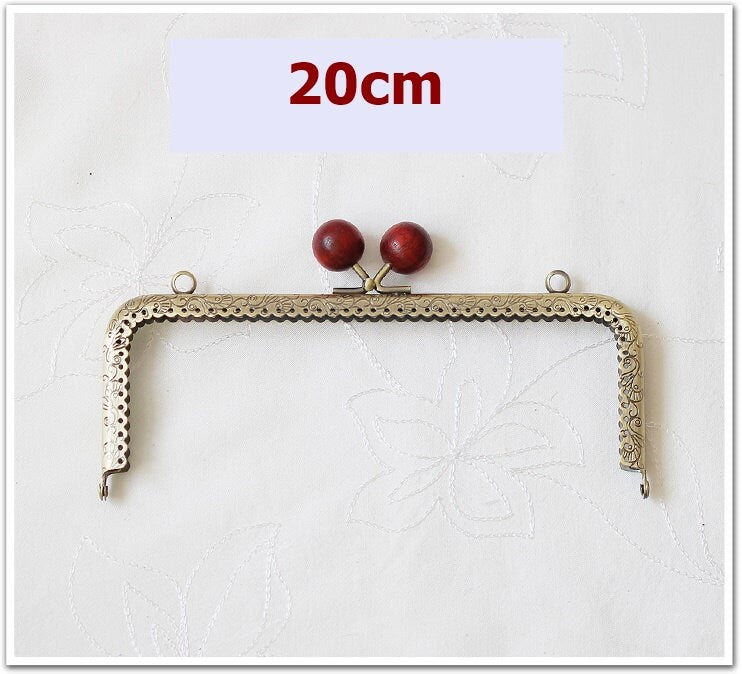 Bronze Purse Frame Metal Vintage Wine Red Snap Clasp For Bag Sewing Clutch Handbag Making Findings Hardware Supply Accessories 8-25cm