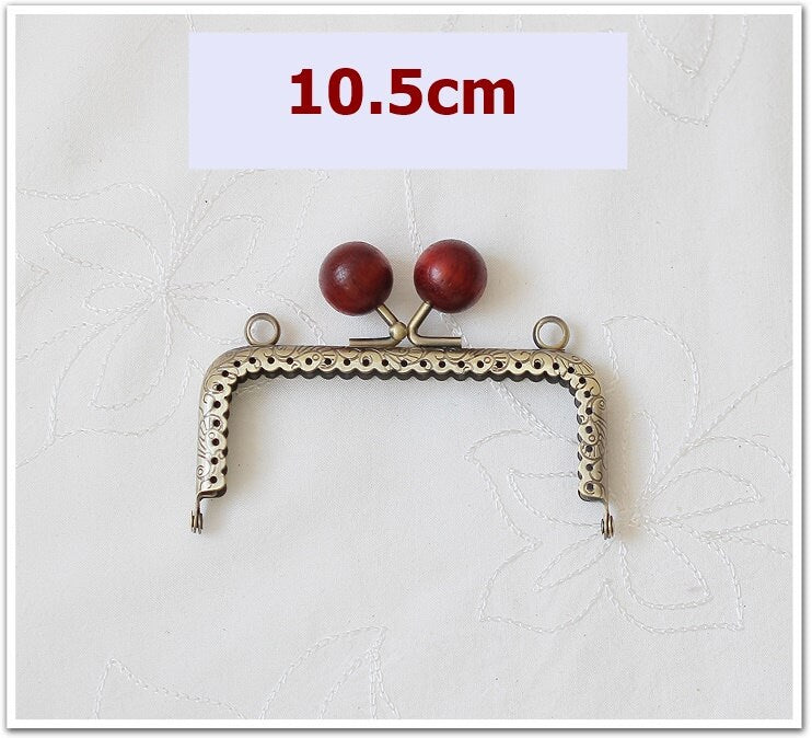 Bronze Purse Frame Metal Vintage Wine Red Snap Clasp For Bag Sewing Clutch Handbag Making Findings Hardware Supply Accessories 8-25cm