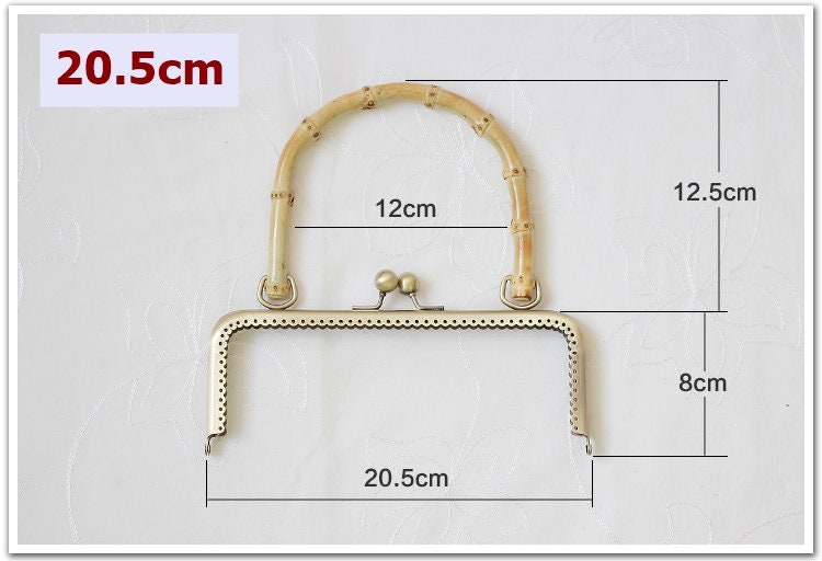 Bronze Bamboo Purse Frame Metal Vintage Pattern Snap Clasp For Bag Sewing Clutch Handbag Making Findings Hardware Supply Accessories 20-26cm