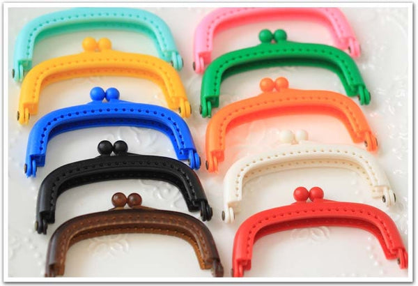 Multicolor Purse Frame Plastic Color Pattern Snap Clasp For Bag Sewing Clutch Handbag Making Findings Hardware Supply Accessories 8.5cm