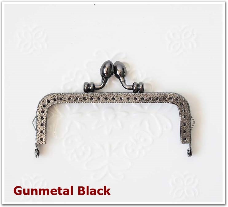 Gold Black Silver Purse Frame Metal Vintage Snap Clasp For Bag Sewing Clutch Handbag Making Findings Hardware Supply Accessories 10.5cm