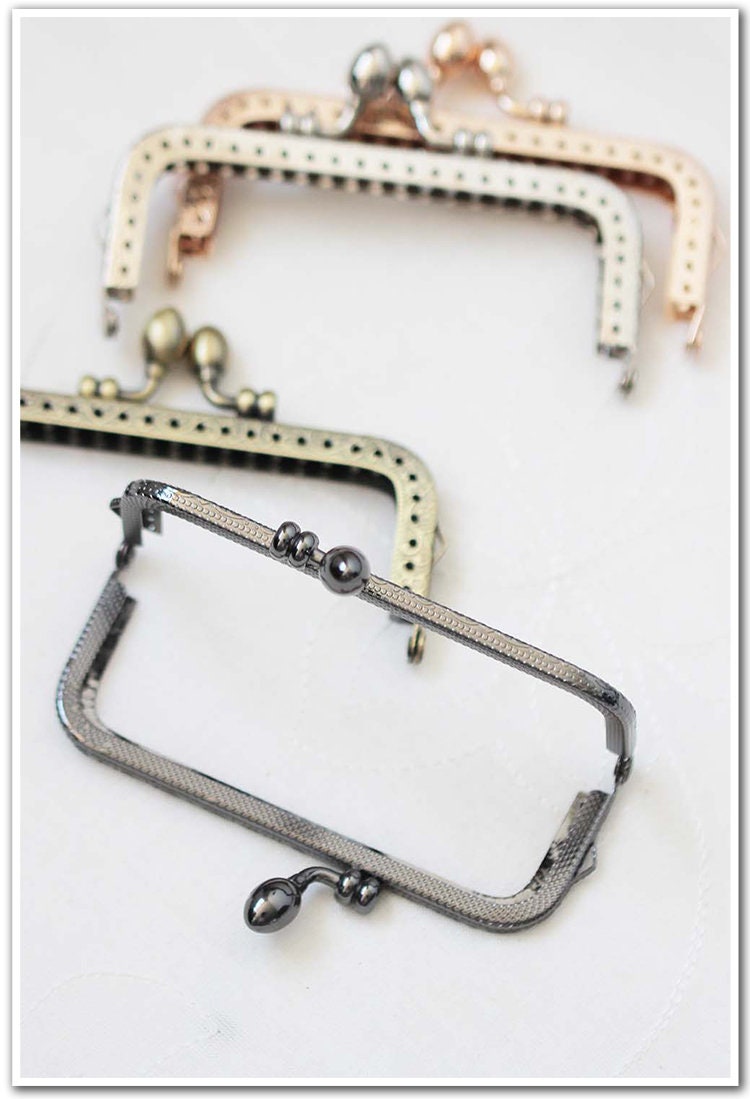 Gold Black Silver Purse Frame Metal Vintage Snap Clasp For Bag Sewing Clutch Handbag Making Findings Hardware Supply Accessories 10.5cm