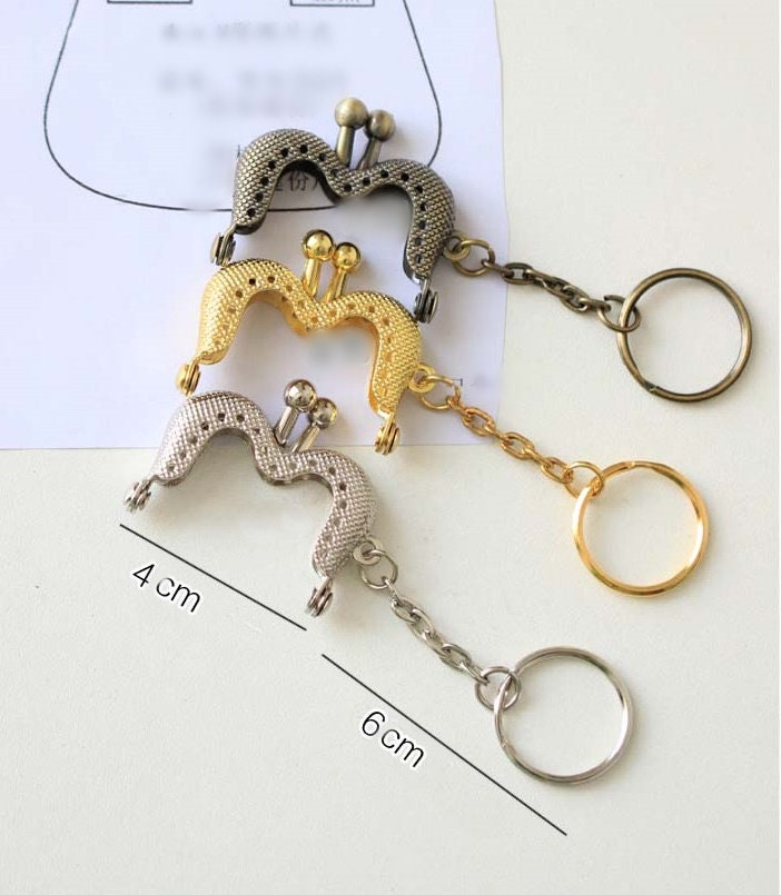 Bronze Gold Silver Mini Purse Frame Metal Vintage Snap Clasp For Bag Sewing Clutch Handbag Making Findings Hardware Supply Accessories 4cm