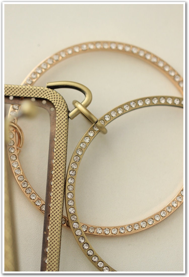 5pcs Bronze Gold Corner Purse Frame Metal Vintage Snap Clasp For Bag Sewing Clutch Handbag Making Findings Hardware Supply Accessories 18cm