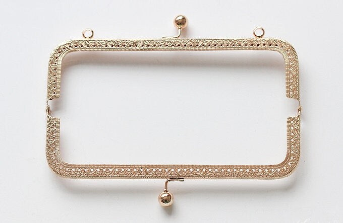 Silver Gold Bronze Purse Frame Metal Vintage Snap Clasp For Bag Sewing Clutch Handbag Making Findings Hardware Supply Accessories 20cm