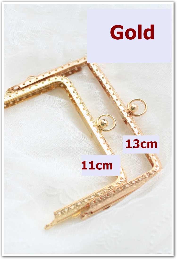 Silver Gold Bronze Purse Frame Metal Vintage Snap Clasp For Bag Sewing Clutch Handbag Making Findings Hardware Supply Accessories 11-13cm