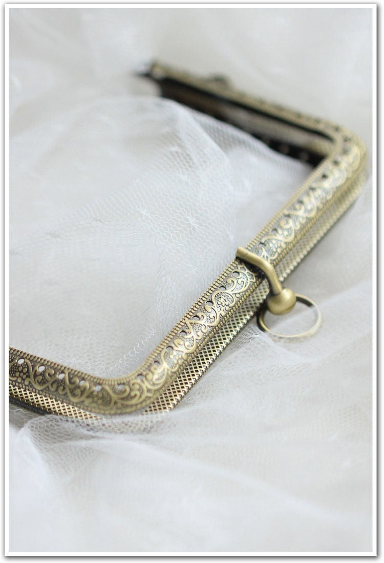 Silver Gold Bronze Purse Frame Metal Vintage Snap Clasp For Bag Sewing Clutch Handbag Making Findings Hardware Supply Accessories 11-13cm