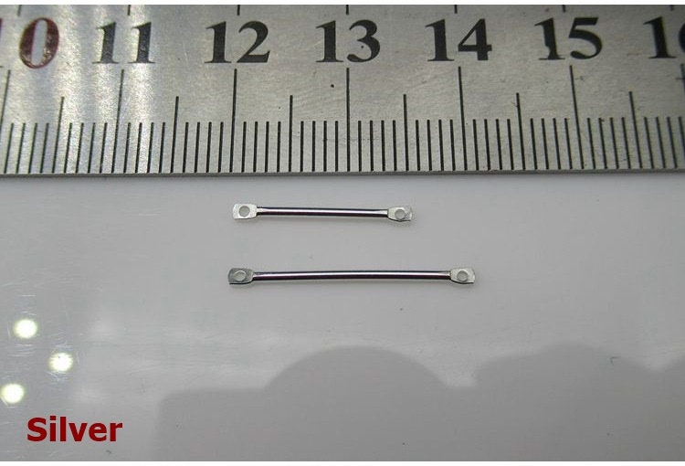 Sterling Silver Stick Bar Connector Double Hole 15 20mm Pendant Findings for Handmade Pure Fine Jewelry Making Wholesale Bulk