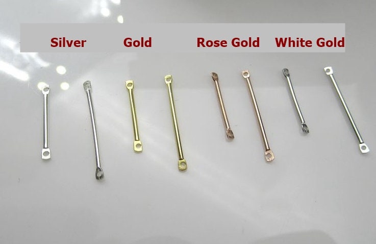 Sterling Silver Stick Bar Connector Double Hole 15 20mm Pendant Findings for Handmade Pure Fine Jewelry Making Wholesale Bulk