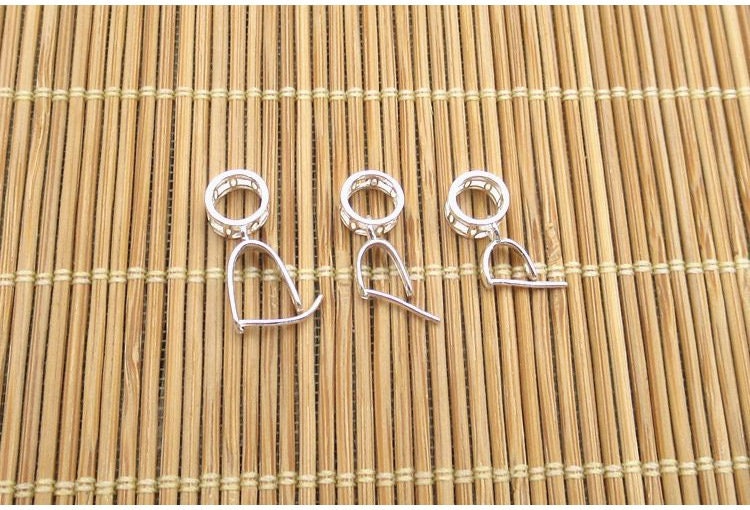 Sterling Silver Pinch Bail 2.5x3; 3.7x3.7; 6x5mm Pendant Findings for Handmade Pure Fine Jewelry Making Wholesale Bulk