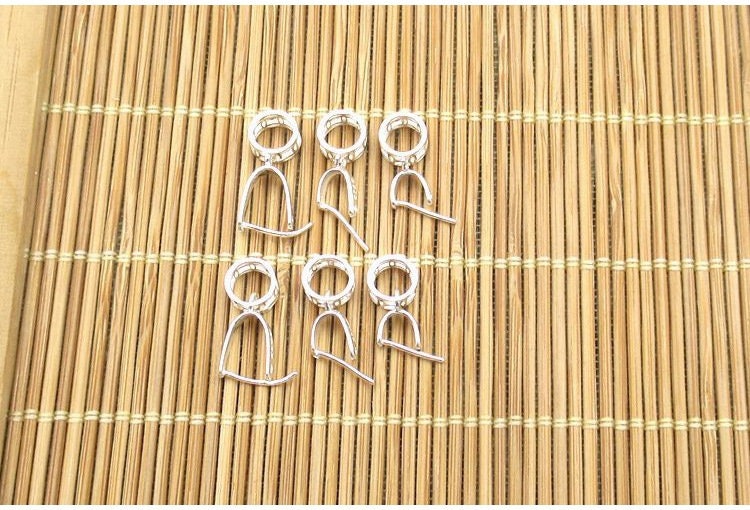 Sterling Silver Pinch Bail 2.5x3; 3.7x3.7; 6x5mm Pendant Findings for Handmade Pure Fine Jewelry Making Wholesale Bulk