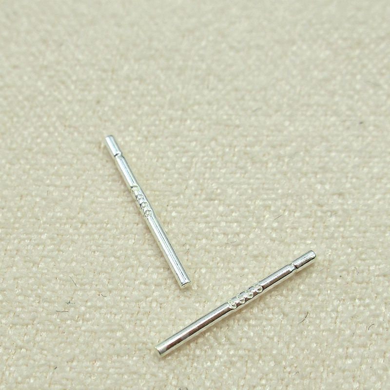 Sterling Silver Earrings Sticks Posts, Studs for Soldering 0.75x11mm Earring Findings for Handmade Pure Fine Jewelry Making Wholesale Bulk