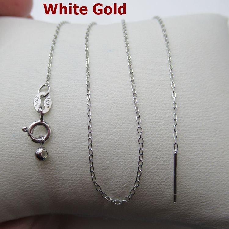 Sterling Silver O-Link Cross Cable Chain Necklace with Clasp 48 сm Chain Findings for Handmade Pure Fine Jewelry Making Wholesale Bulk