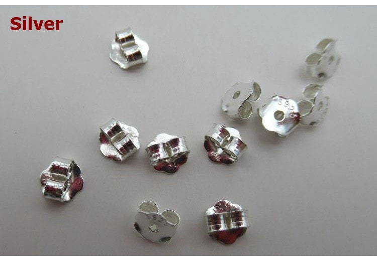 Sterling Silver Earnut Stopper 3; 4; 5mm Earring Findings for Handmade Pure Fine Jewelry Making Wholesale Bulk