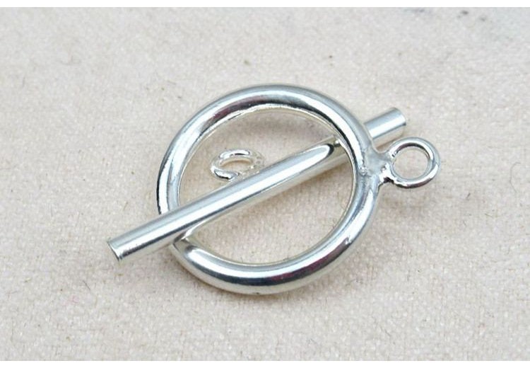 Sterling Silver OT Toggle Clasp 10; 12; 14; 15mm Clasp Findings for Handmade Pure Fine Jewelry Making Wholesale Bulk