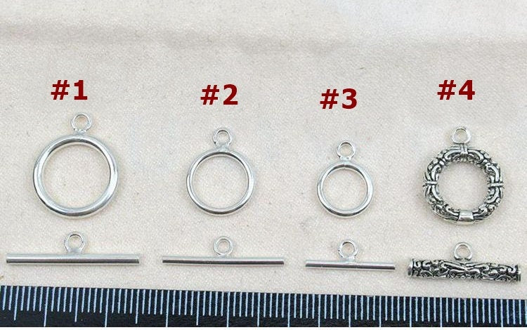 Sterling Silver OT Toggle Clasp 10; 12; 14; 15mm Clasp Findings for Handmade Pure Fine Jewelry Making Wholesale Bulk