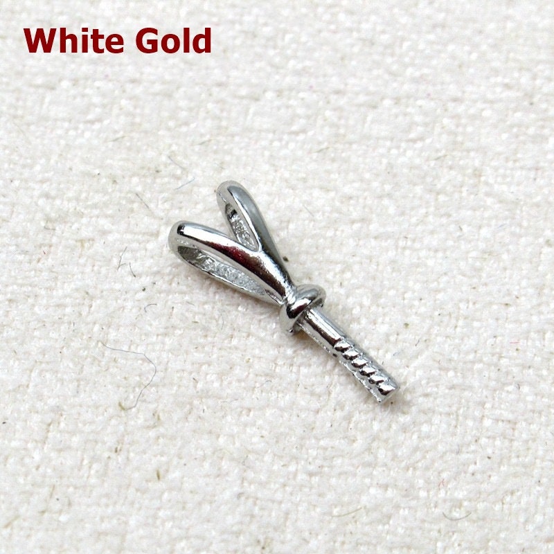 Sterling Silver Peg Bail 3.5x11mm Pendant Findings for Handmade Pure Fine Jewelry Making Wholesale Bulk