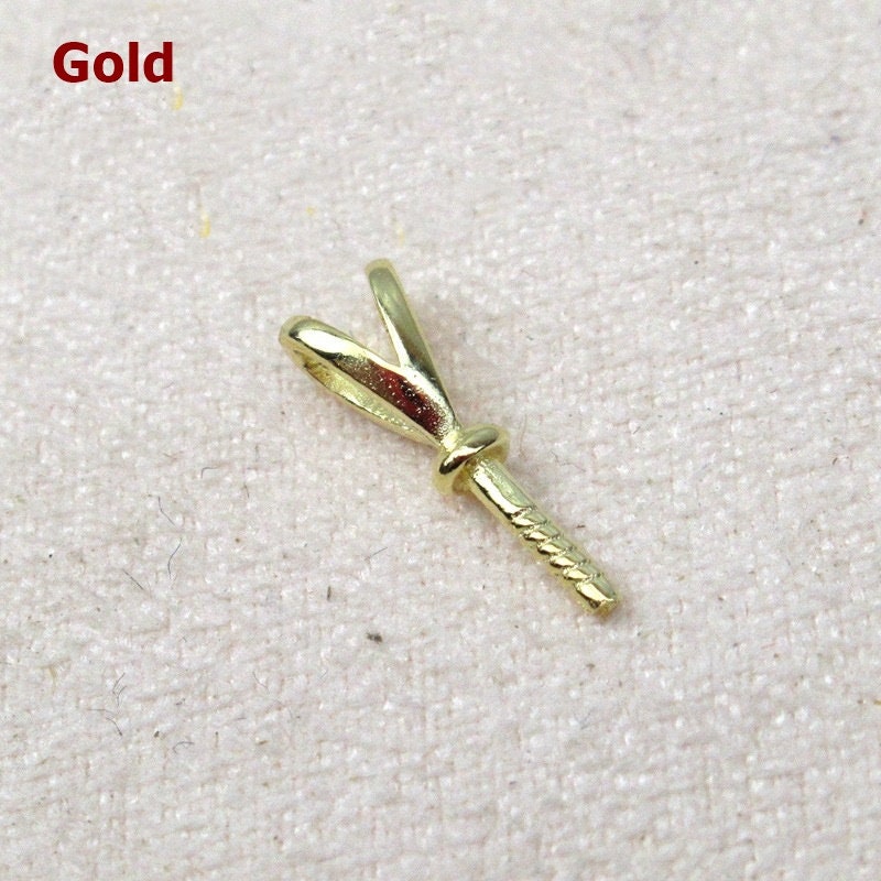 Sterling Silver Peg Bail 3.5x11mm Pendant Findings for Handmade Pure Fine Jewelry Making Wholesale Bulk