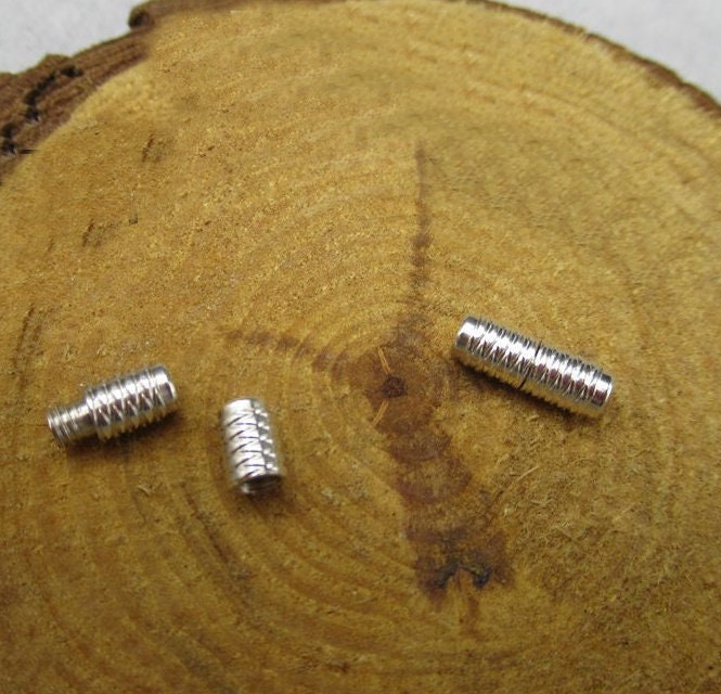 Sterling Silver Tube Screw Clasp 4x11mm Chain Findings for Handmade Pure Fine Jewelry Making Wholesale Bulk